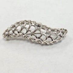 Angela Cummings Honeycomb Brooch – Sterling Silver, Circa 1992