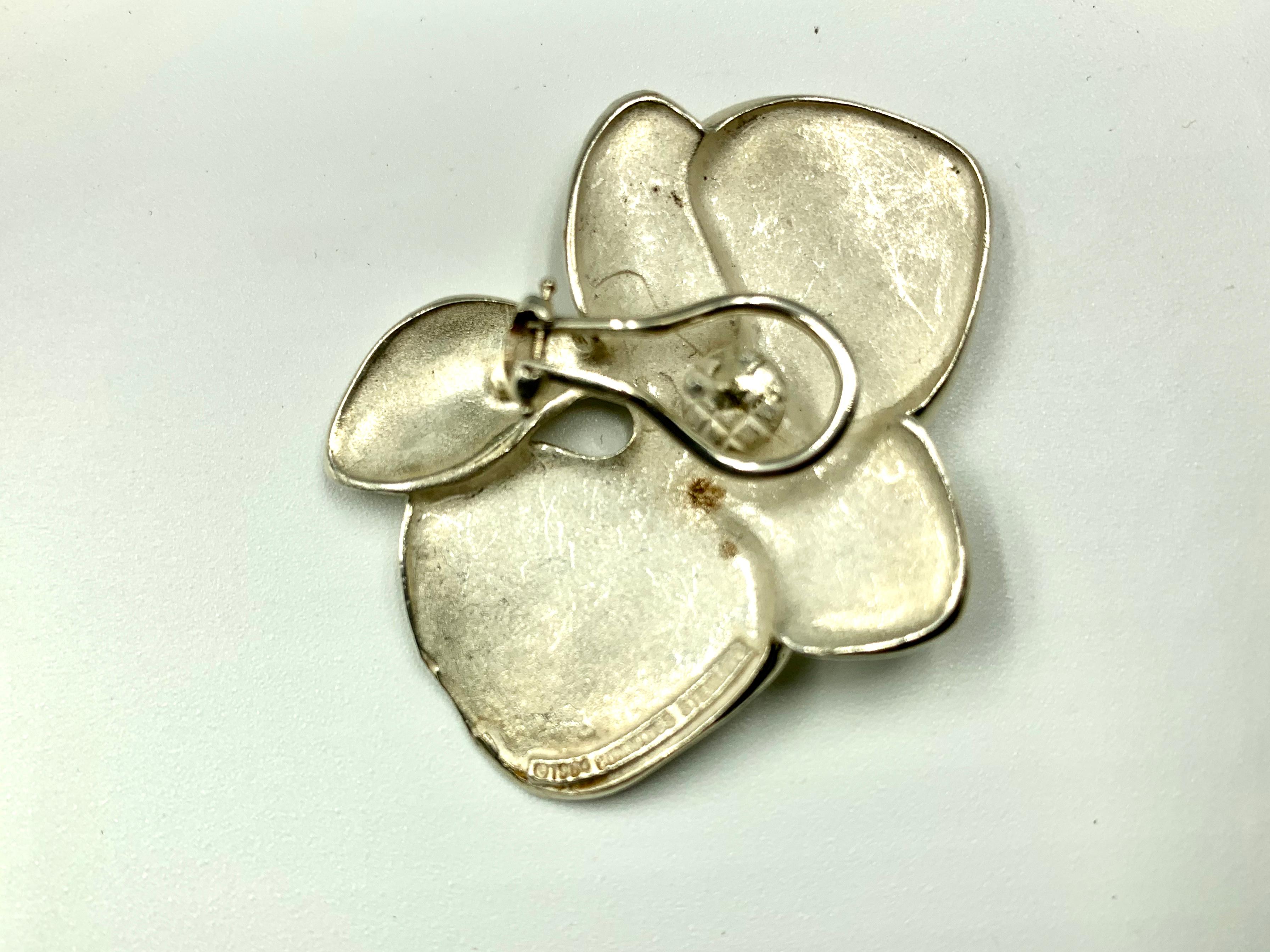 pandora orchid earrings