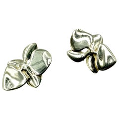 Vintage Angela Cummings Iconic 1984 Orchid Earrings in Sterling Silver