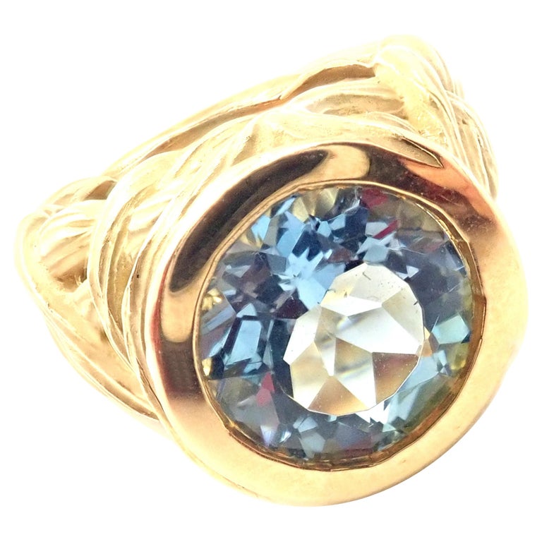 Angela Cummings Large Aquamarine Yellow Gold Ring For Sale at 1stDibs |  angela goldring, angela p goldring, large aquamarine rings