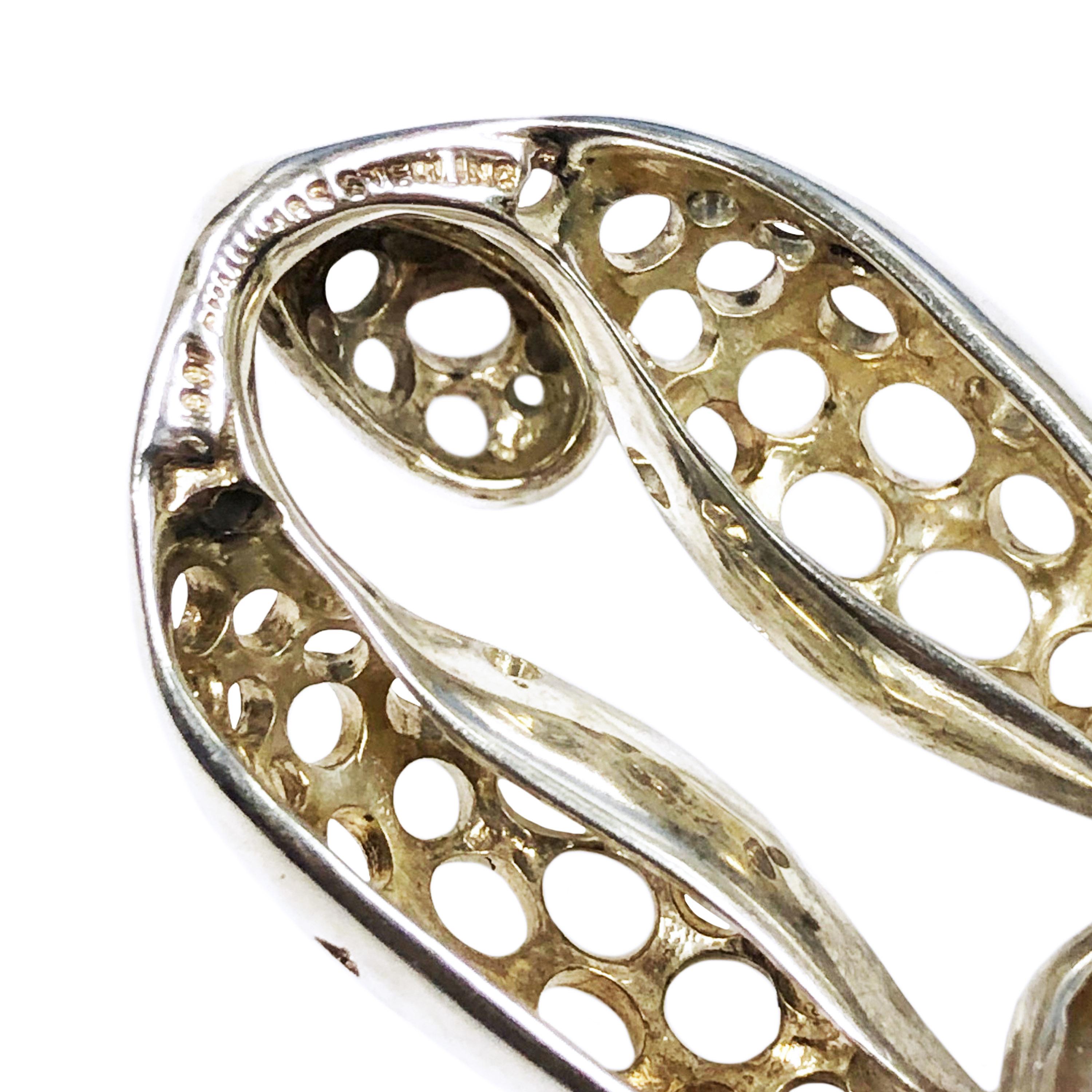 Angela Cummings Large Silver Biomorphic Modernist Bracelet In Excellent Condition In Chicago, IL