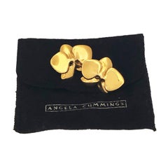 Angela Cummings Large Yellow Gold Orchid Earrings