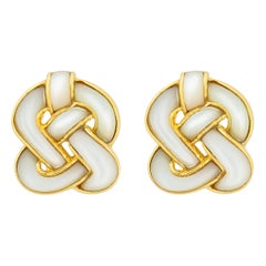 Angela Cummings Mother of Pearl Knot Motif Earrings