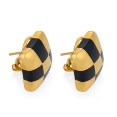 Boucles d'oreilles en onyx et or jaune 18 carats Angela Cummings