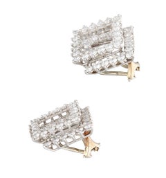 Angela Cummings Platinum and Diamond Ear Clips
