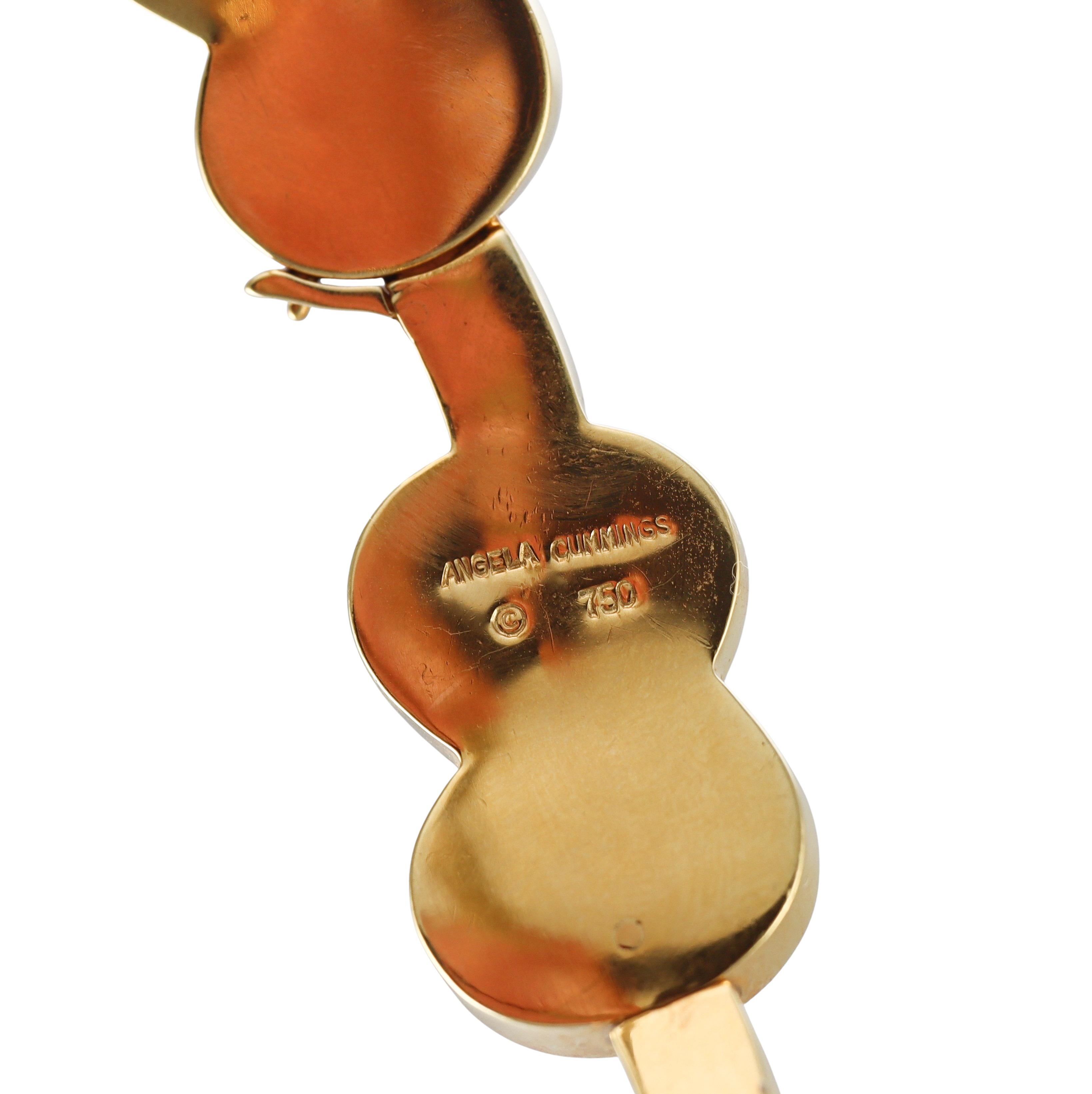 Women's Angela Cummings Sailor's Knot  Carnelian Yellow Gold Necklace For Sale