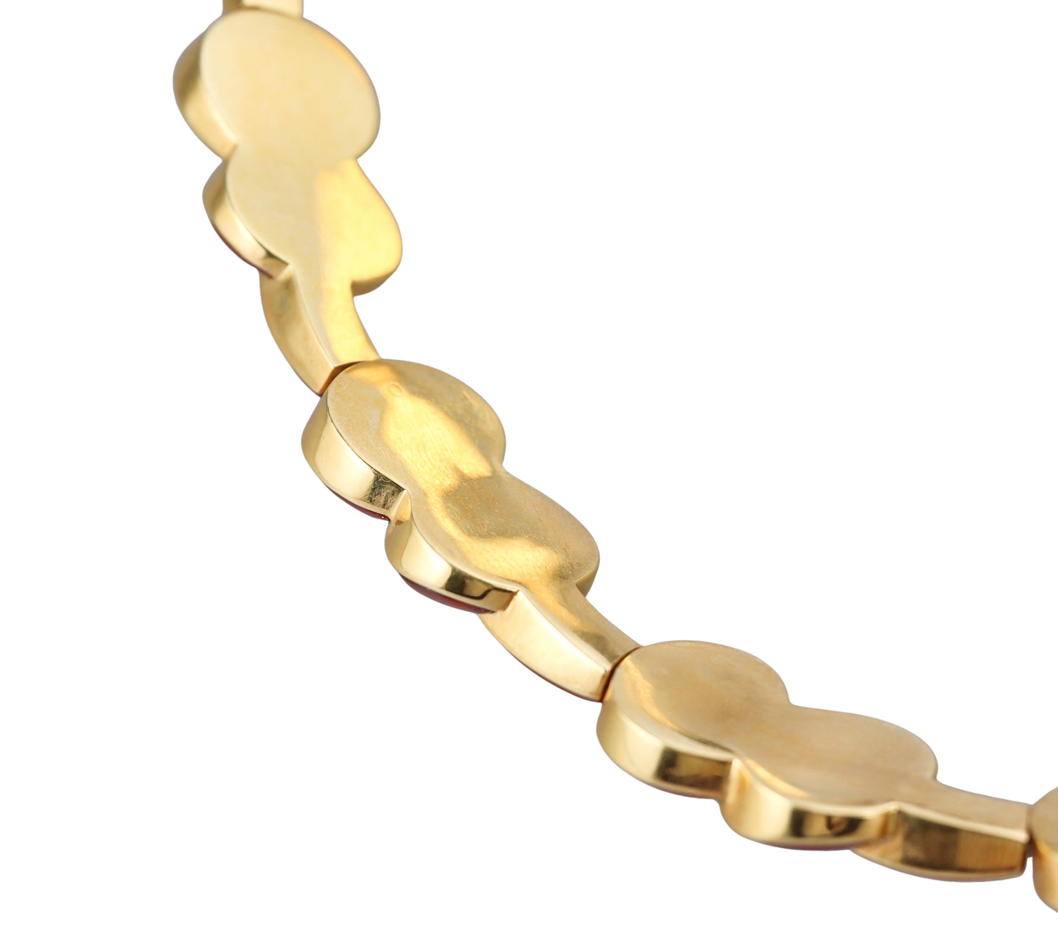 Angela Cummings Sailor's Knot  Carnelian Yellow Gold Necklace For Sale 2