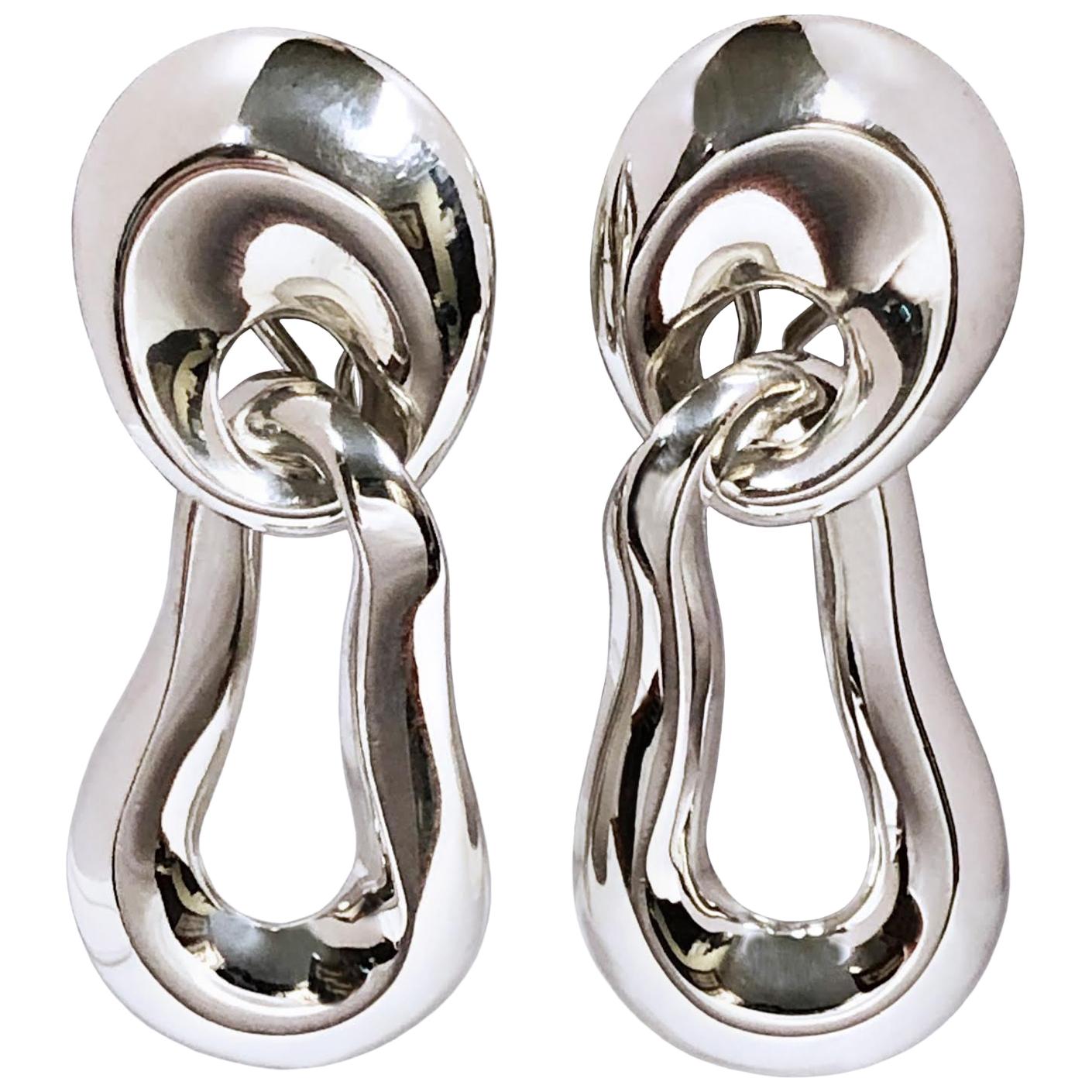 Angela Cummings Sterling Large Door Knocker Earrings