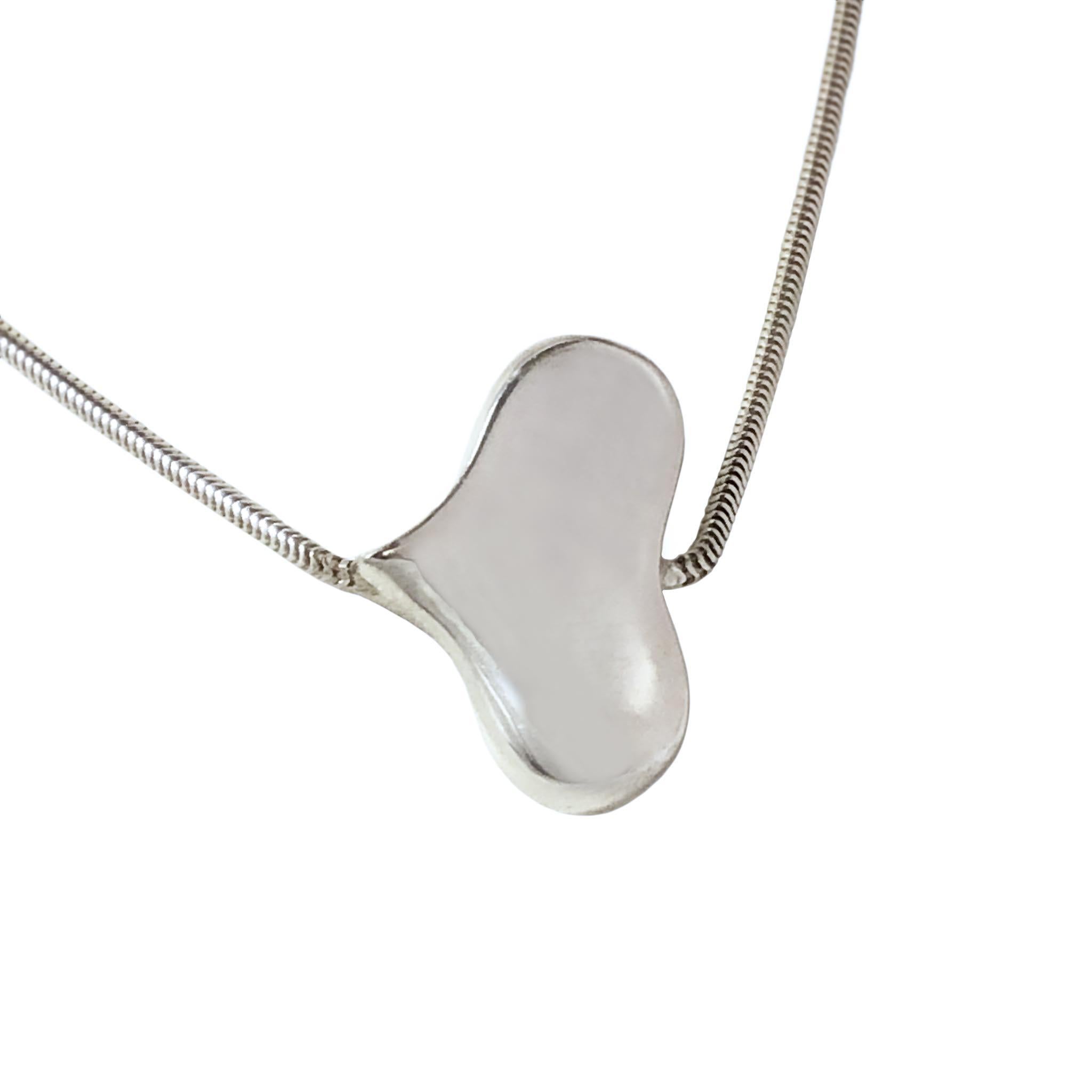 Angela Cummings Sterling Puffed Heart Halskette Damen