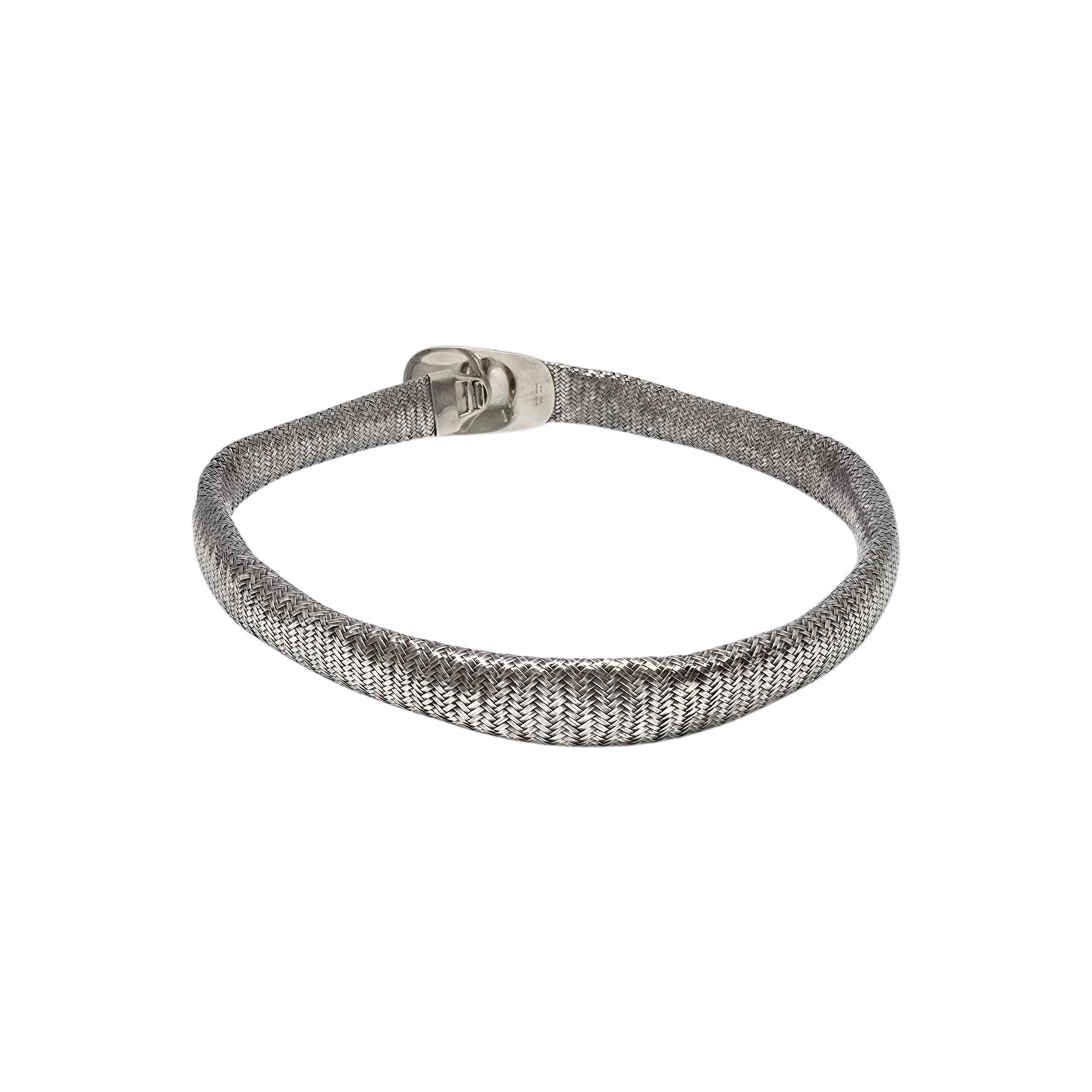 Angela Cummings Cintura a rete a spina di pesce in argento sterling #22543 In condizioni buone in vendita a Washington Depot, CT