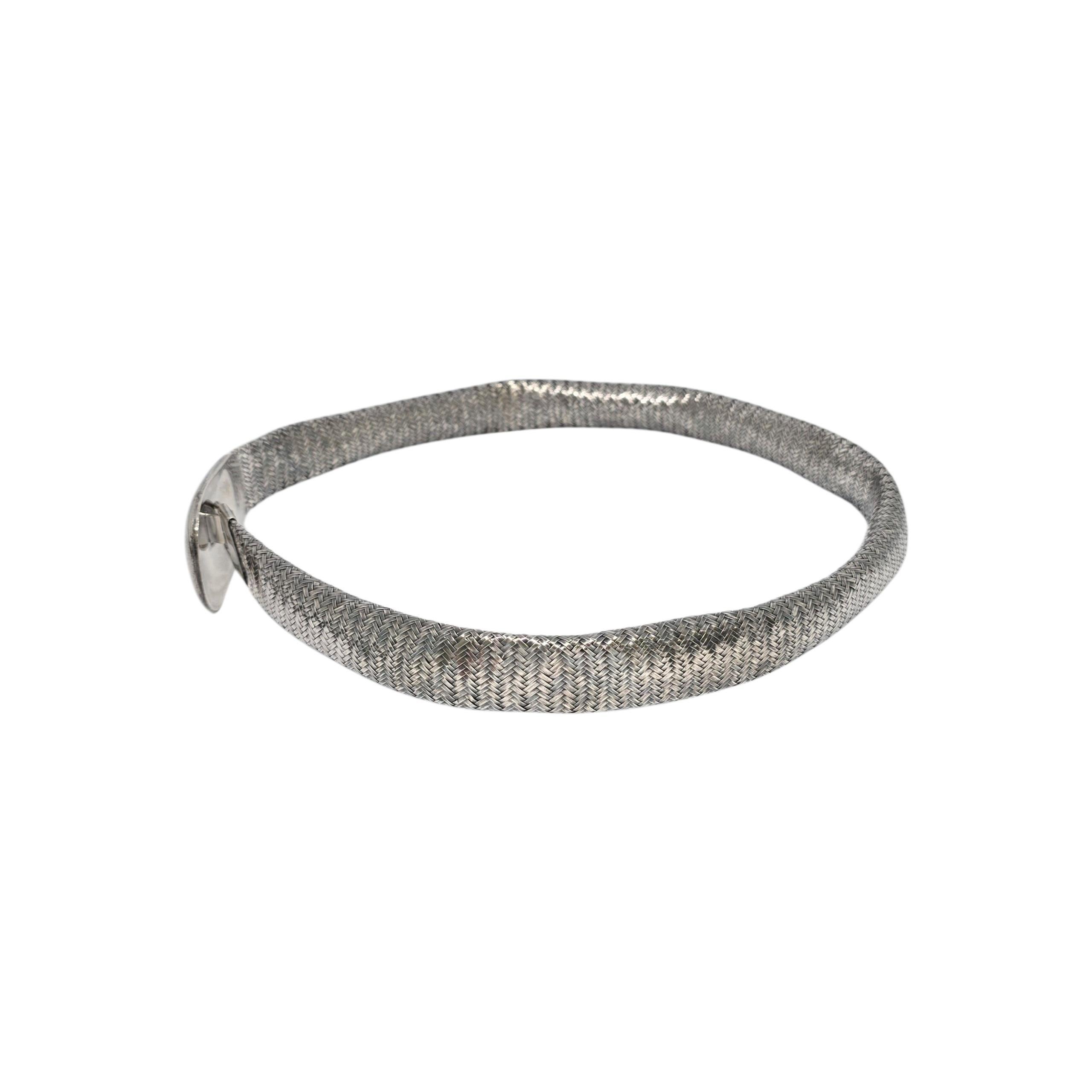 Donna Angela Cummings Cintura a rete a spina di pesce in argento sterling #22543 in vendita