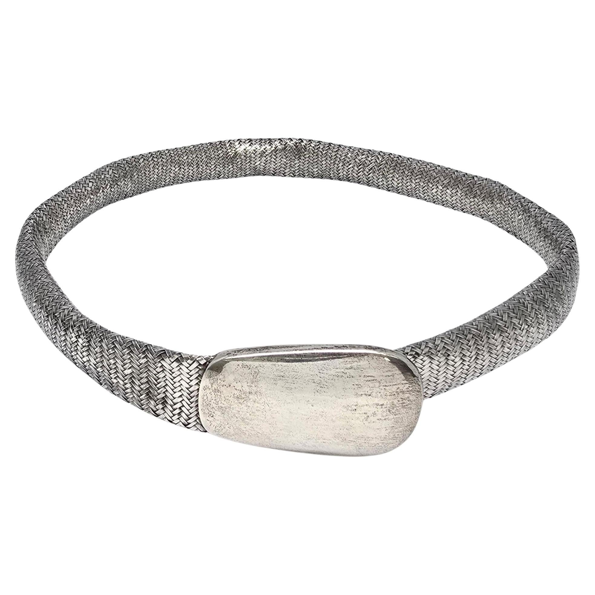 Angela Cummings Cintura a rete a spina di pesce in argento sterling #22543 in vendita