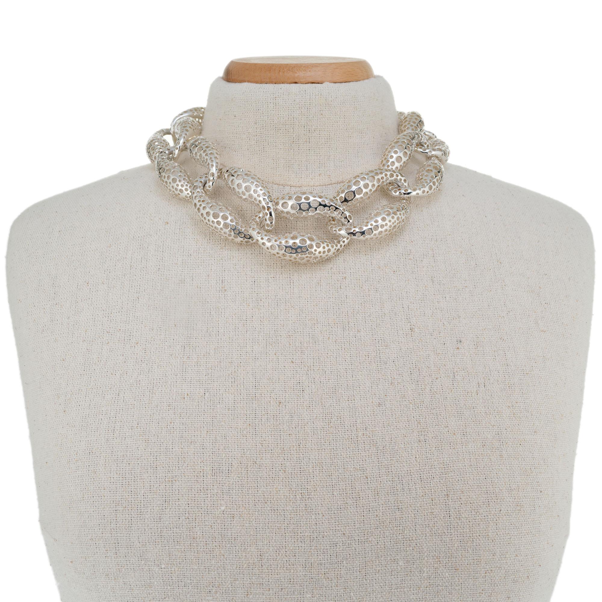 Angela Cummings Sterling Silver Large Link Necklace 1
