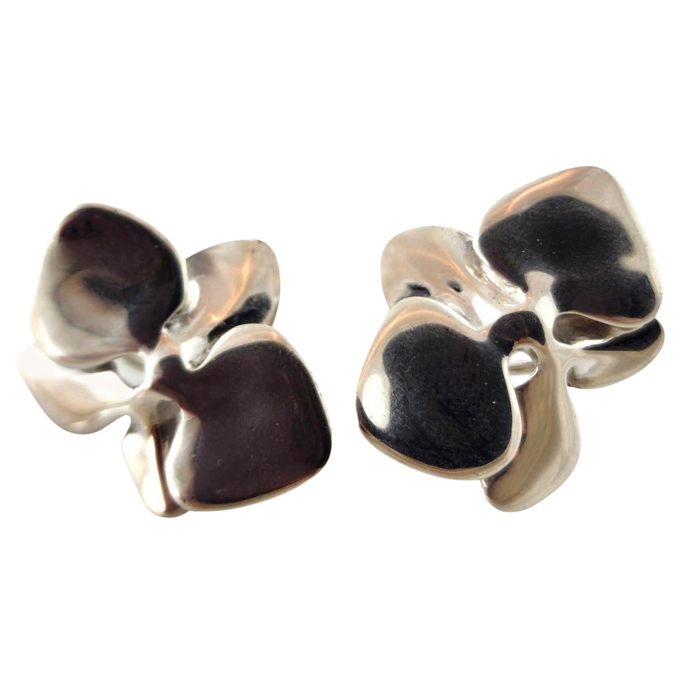 Angela Cummings Sterling Silver Orchid Earrings #18922