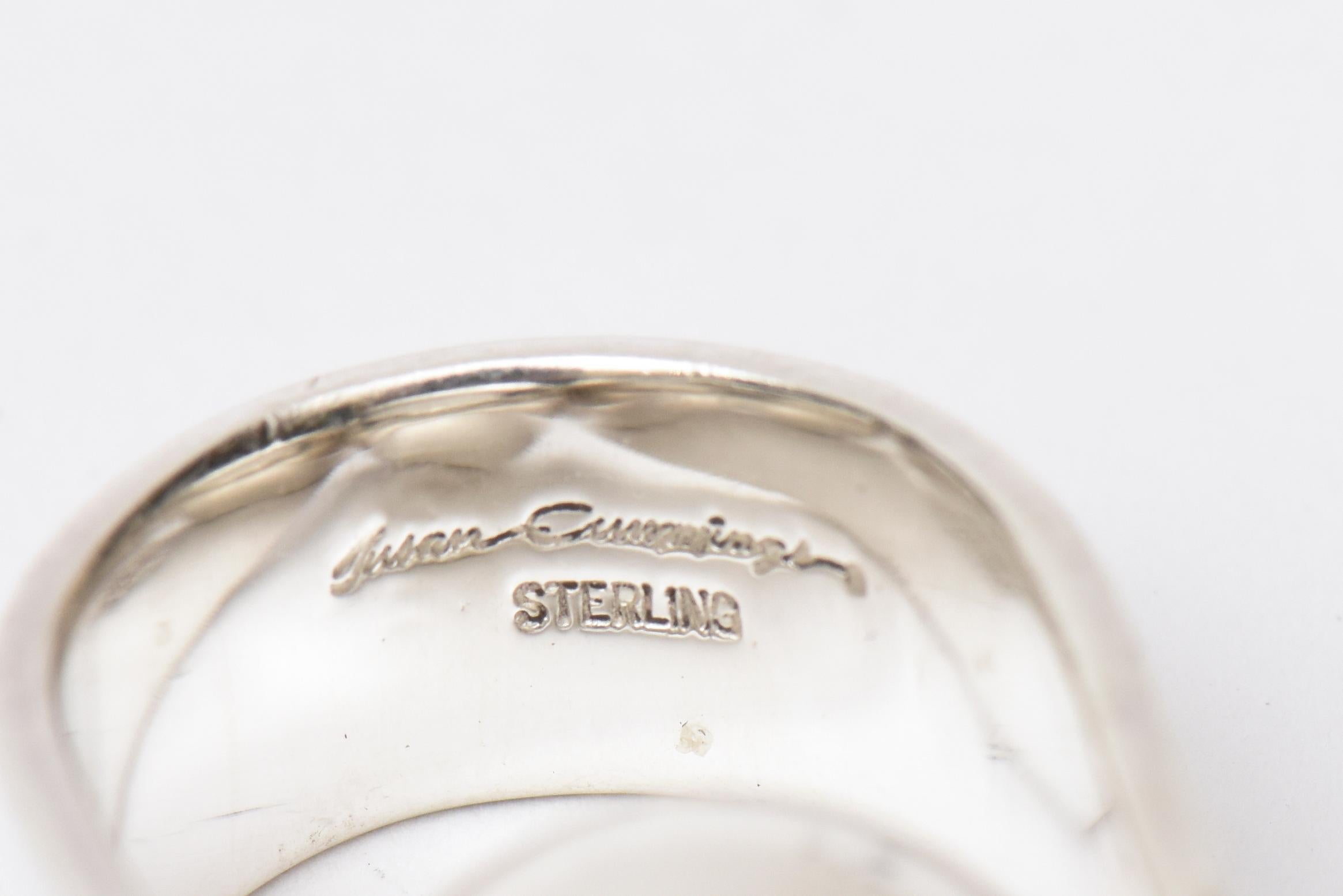 Modern Vintage Angela Cummings Sterling Silver Sculptural Ball Ring For Sale