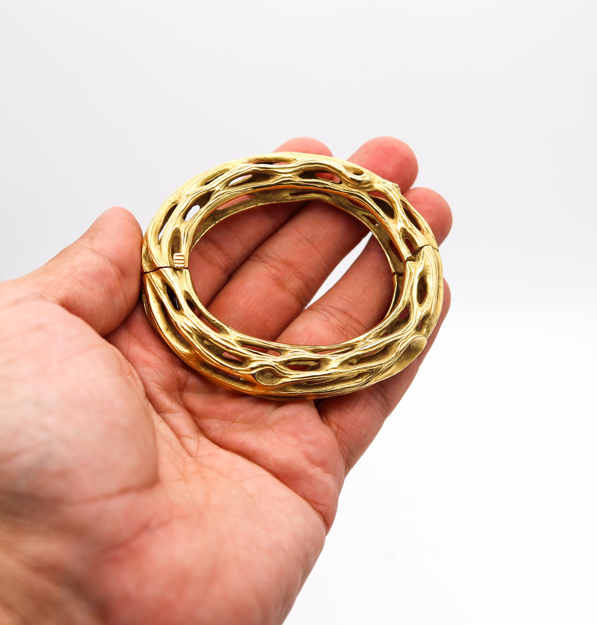 Angela Cummings Studio 1983 Very Rare Organic Bracelet in Solid 18kt Yellow Gold 3