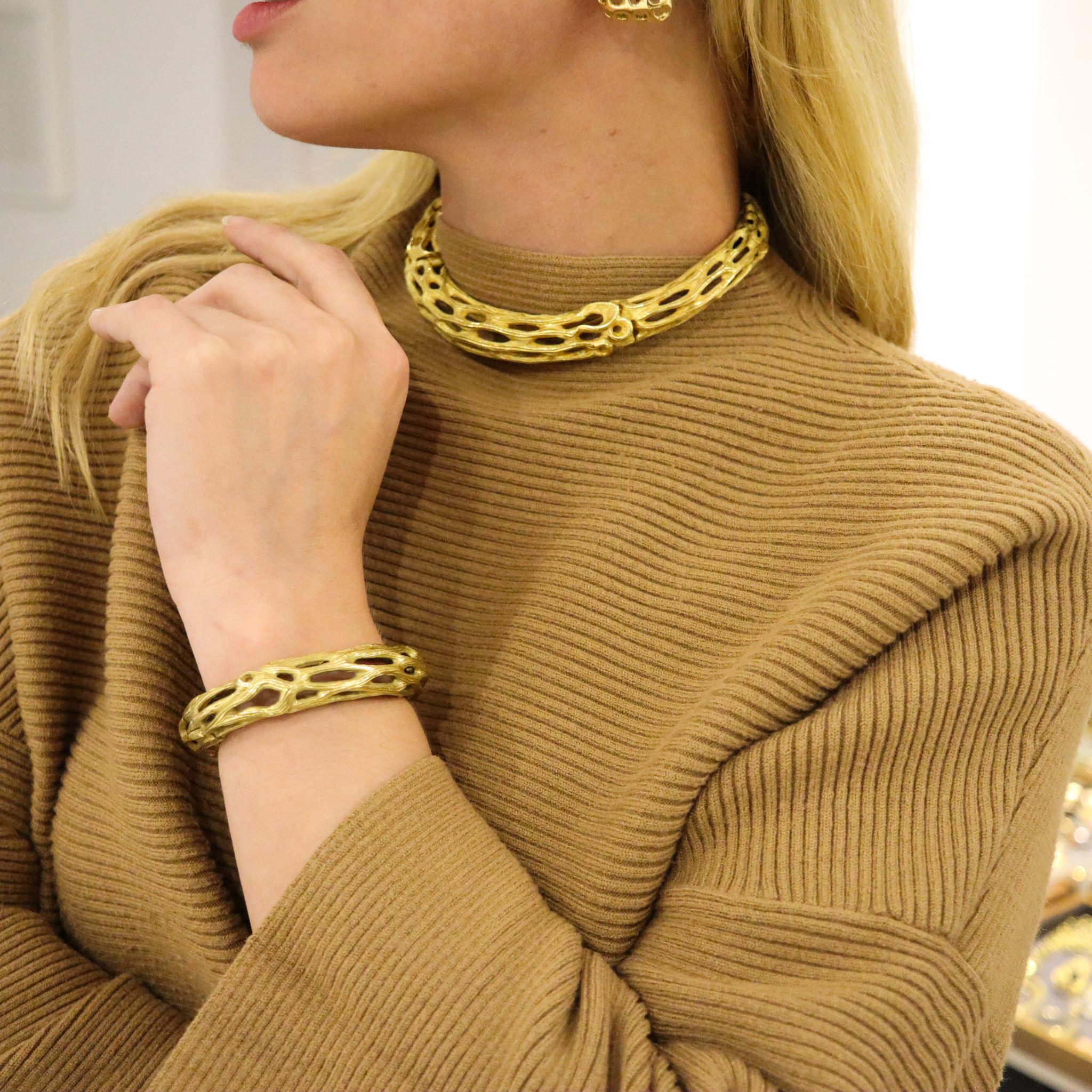 Angela Cummings Studio 1983 Very Rare Organic Bracelet in Solid 18kt Yellow Gold 4