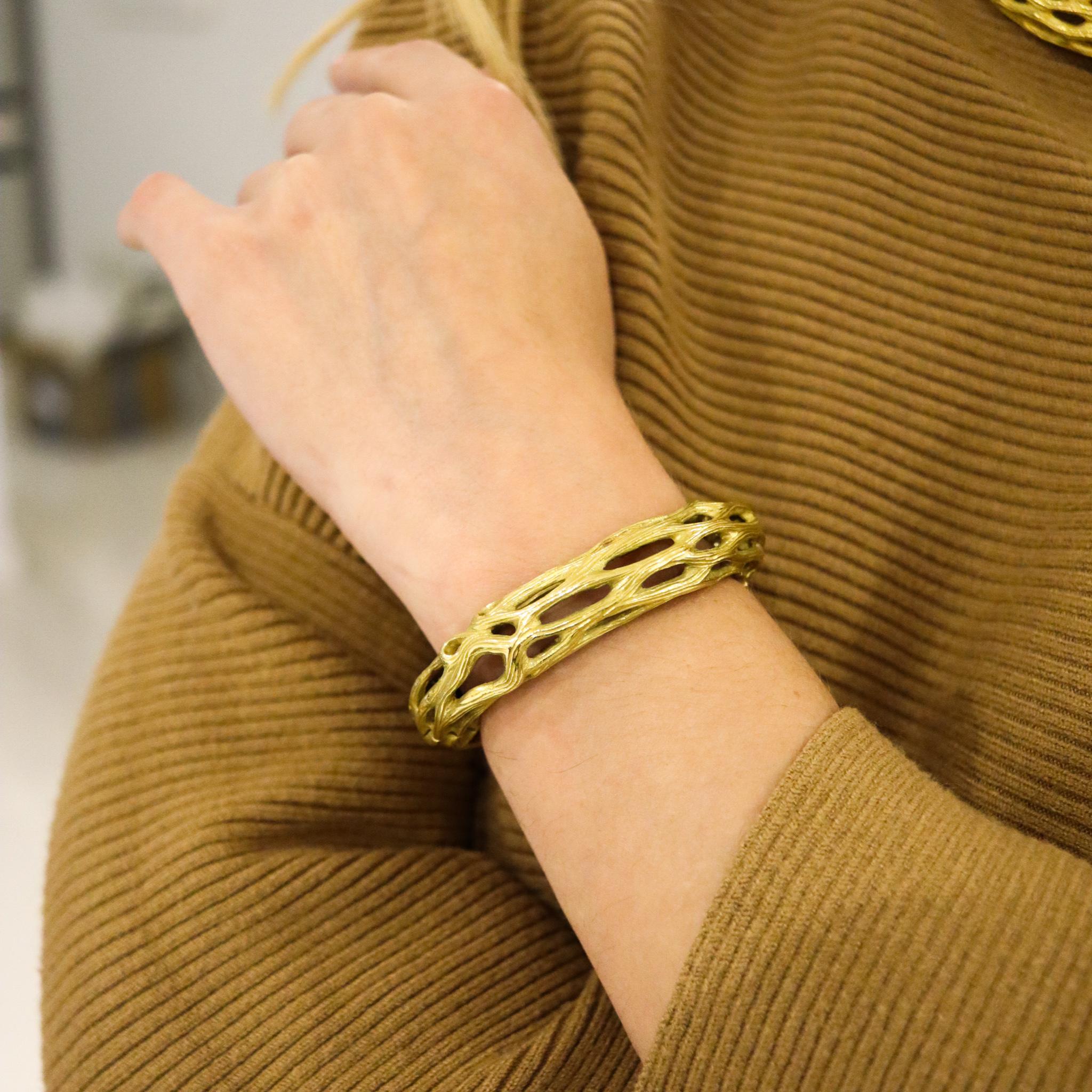 Angela Cummings Studio 1983 Very Rare Organic Bracelet in Solid 18kt Yellow Gold 5