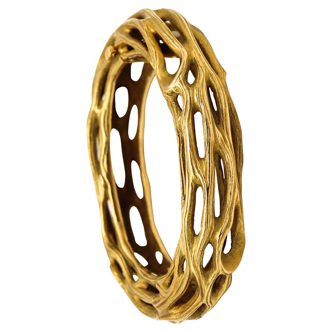 Angela Cummings Studio 1983 Very Rare Organic Bracelet in Solid 18kt Yellow Gold