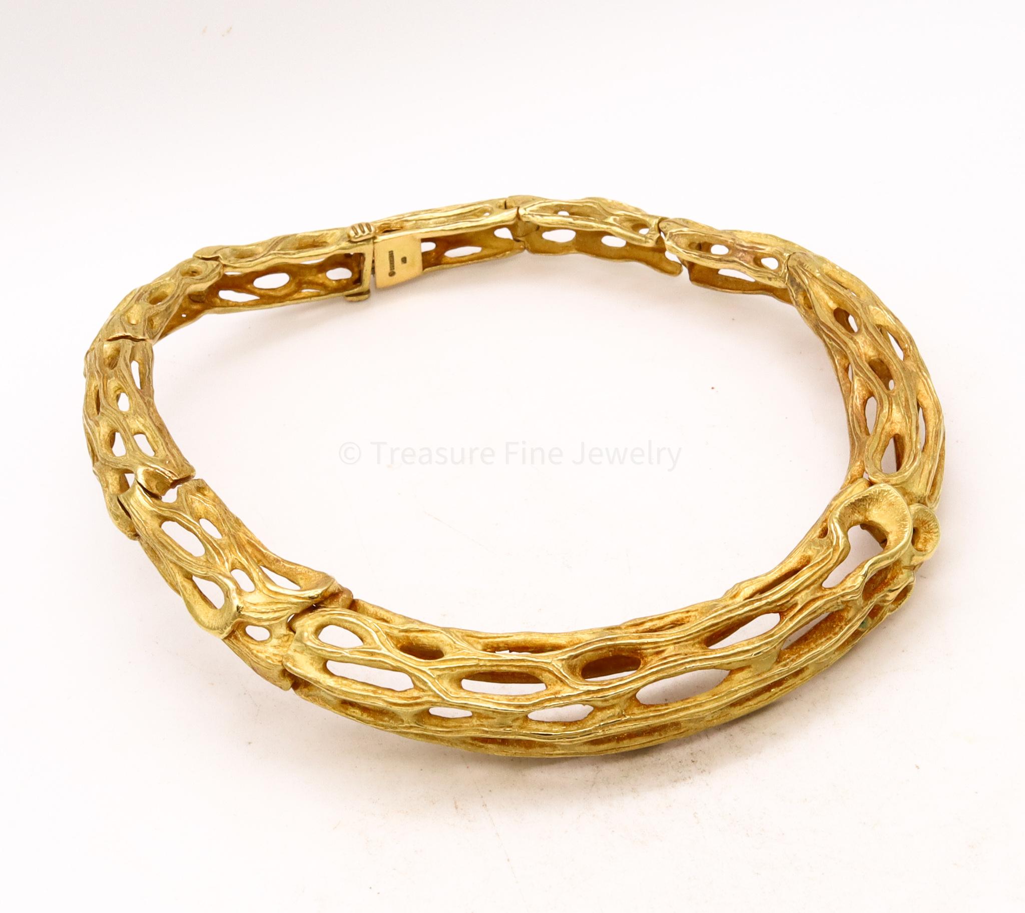 Angela Cummings Studio 1983 Very Rare Organic Necklace in Solid 18kt Yellow Gold 3