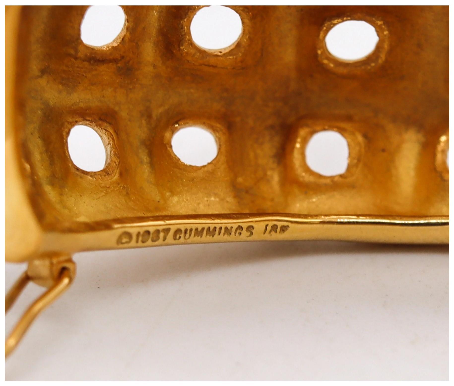 Angela Cummings Studios 1987 New York Rare Honeycombs Bracelet Solid 18Kt Gold For Sale 2
