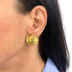 Angela Cummings Tiffany & Co. 18k Gold Lily Pad Earrings