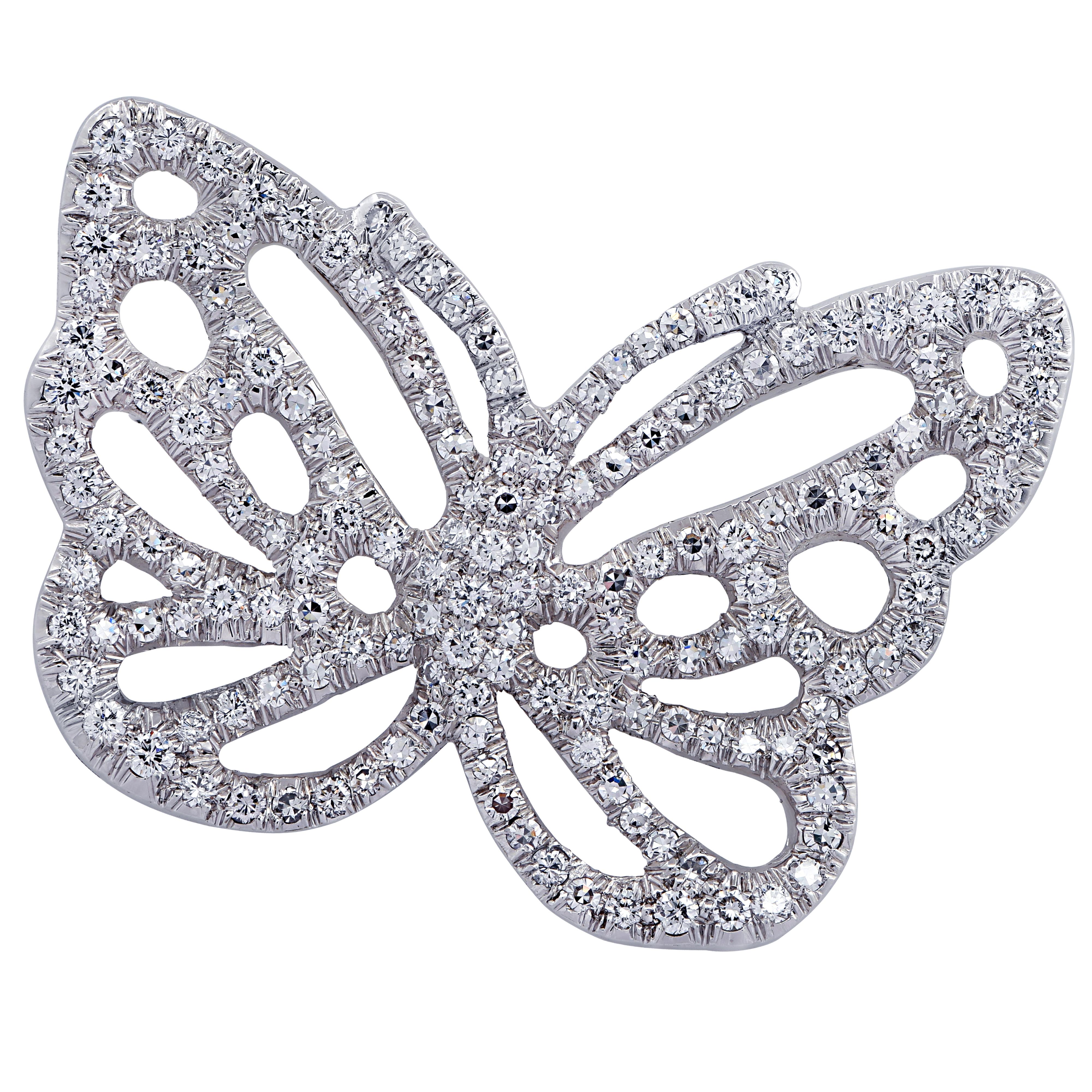 Modern Angela Cummings & Tiffany & Co. Diamond Butterfly Brooch Pin