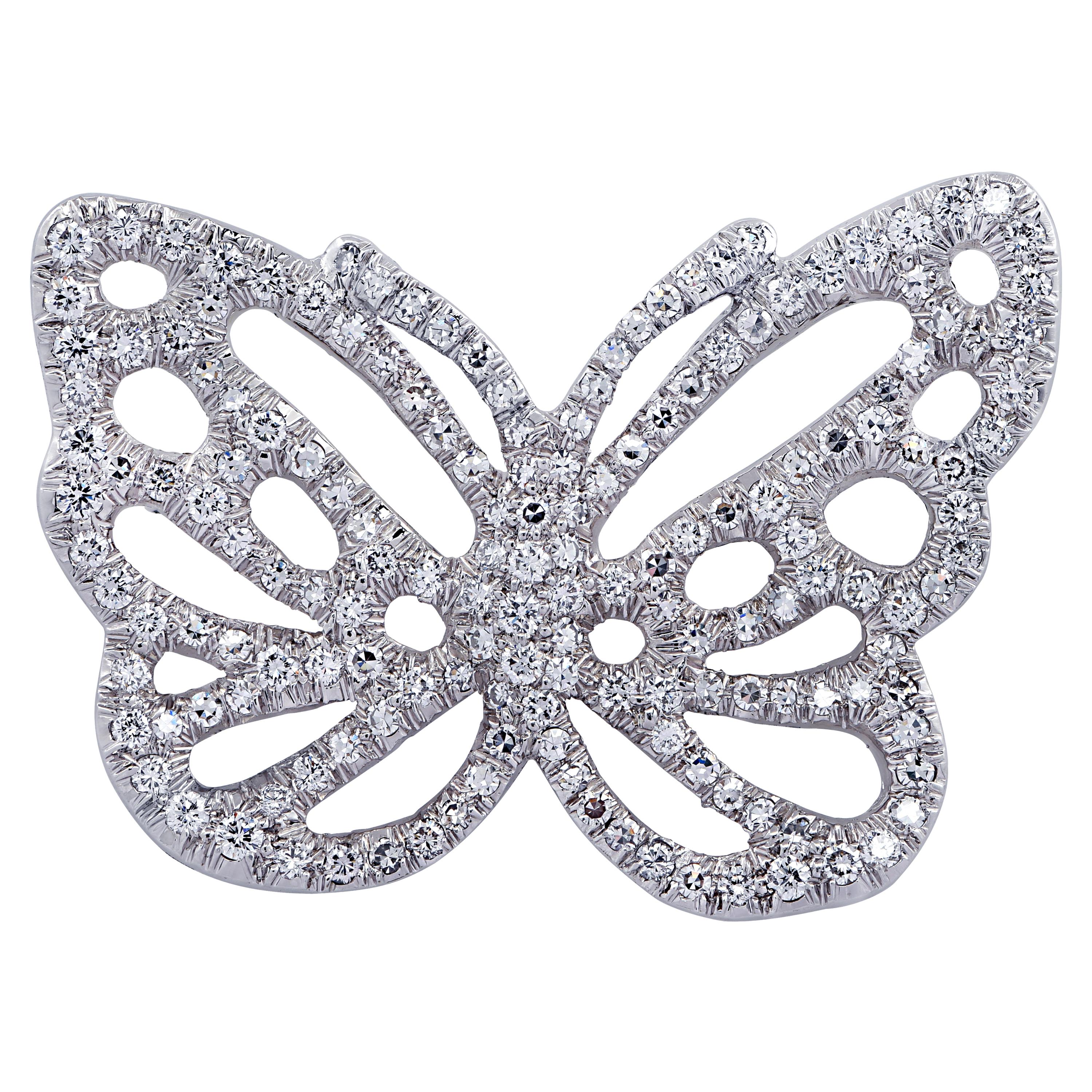 Angela Cummings & Tiffany & Co. Diamond Butterfly Brooch Pin