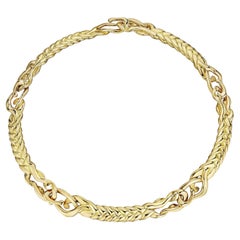 Angela Cummings Tiffany & Co. Modernist Herringbone Chain Link Gold Collar