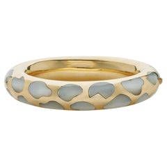 Retro Angela Cummings Tiffany & Co. Mother-of-Pearl and 18K Gold Bangle Bracelet