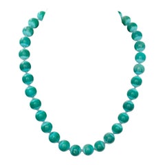 Angela Cummings Turquoise Bead Necklace with 18k gold clasp