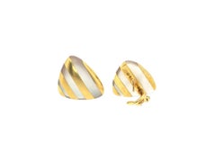 Angela Cummings Vintage 18K Yellow Gold Clip On Earrings 15.5 Grams