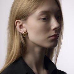 Angela Cummings Vintage 18K Yellow Gold Drop Earrings, 20th Century