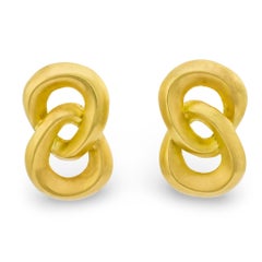 Orecchini vintage in oro giallo 18 carati di Angela Cummings
