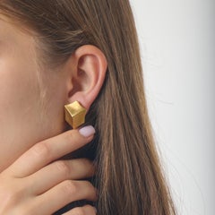 Angela Cummings vintage 18k yellow gold geometric earrings
