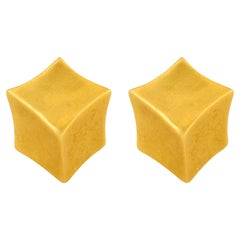 Angela Cummings vintage 18k yellow gold geometric earrings