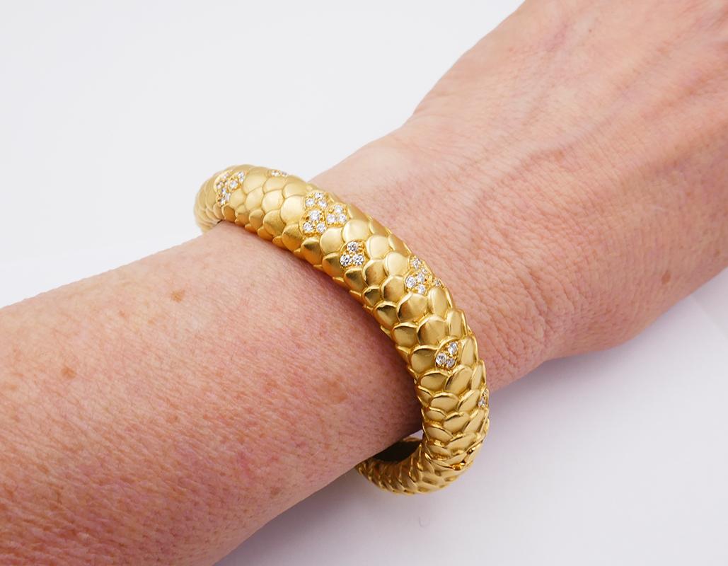 Angela Cummings Vintage Bracelet 18k Gold Bangle Jewelry 5