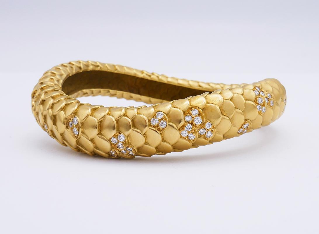 Women's Angela Cummings Vintage Bracelet 18k Gold Bangle Jewelry