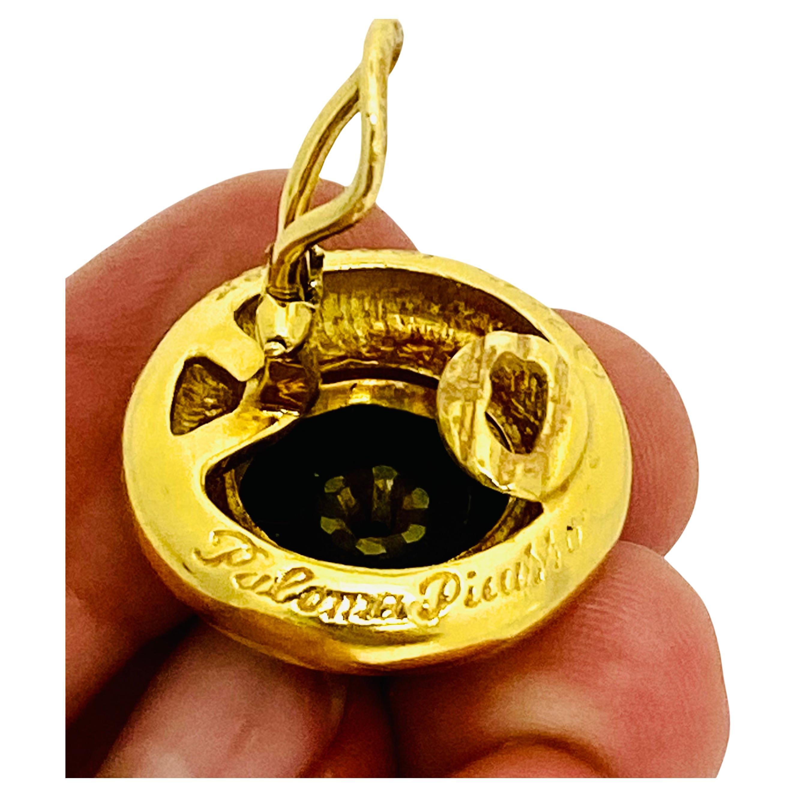 Paloma Picasso Vintage Earrings 18k Gold Onyx Diamond For Sale 3