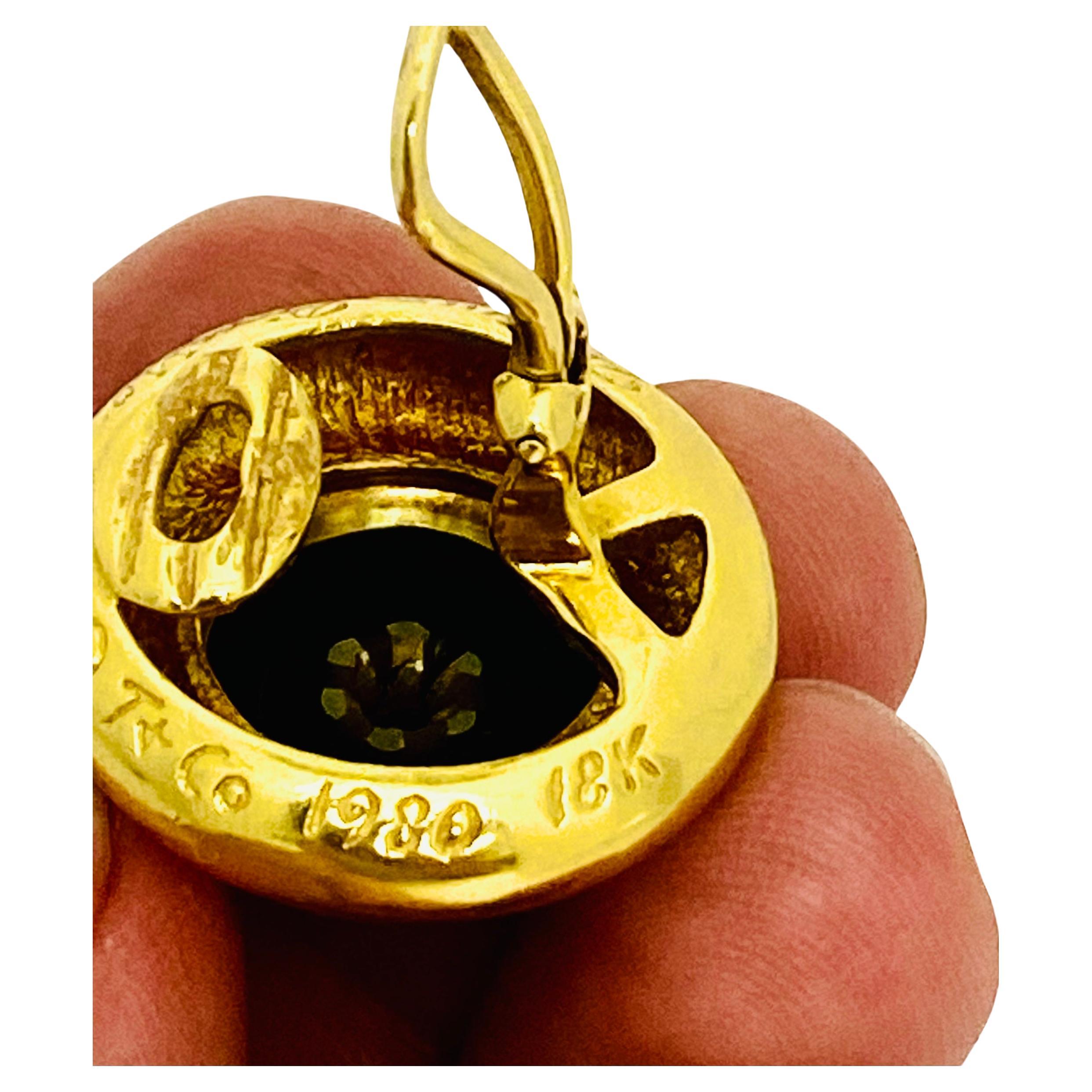 Paloma Picasso Vintage Earrings 18k Gold Onyx Diamond For Sale 4