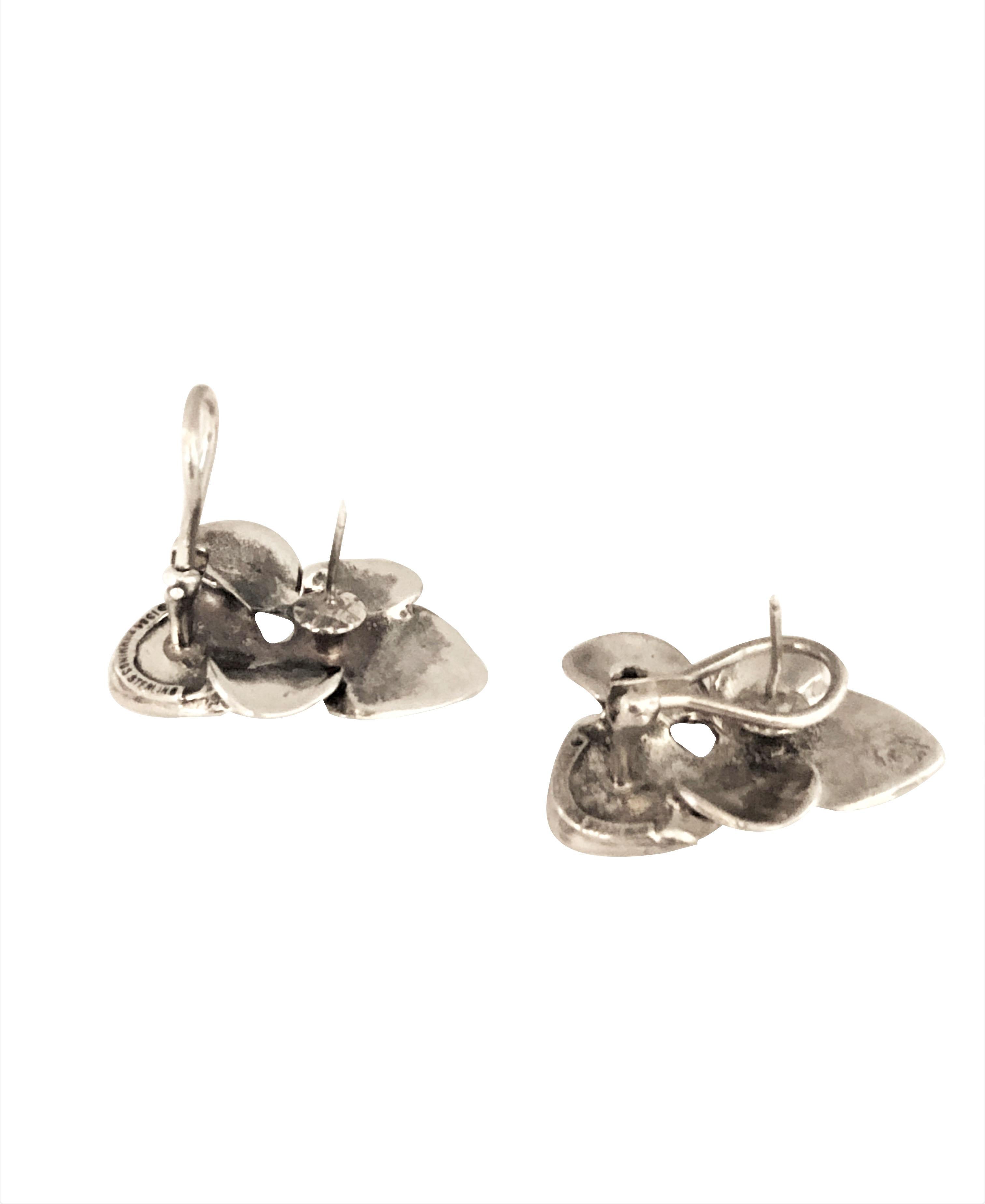 pandora orchid earrings