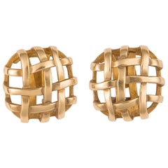 Angela Cummings Woven Gold Earrings