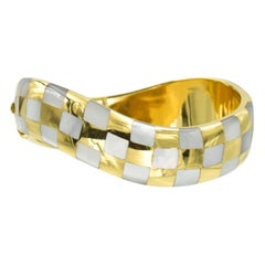 Angela Cummings Yellow Gold and "Mother of Pearl” Bangle