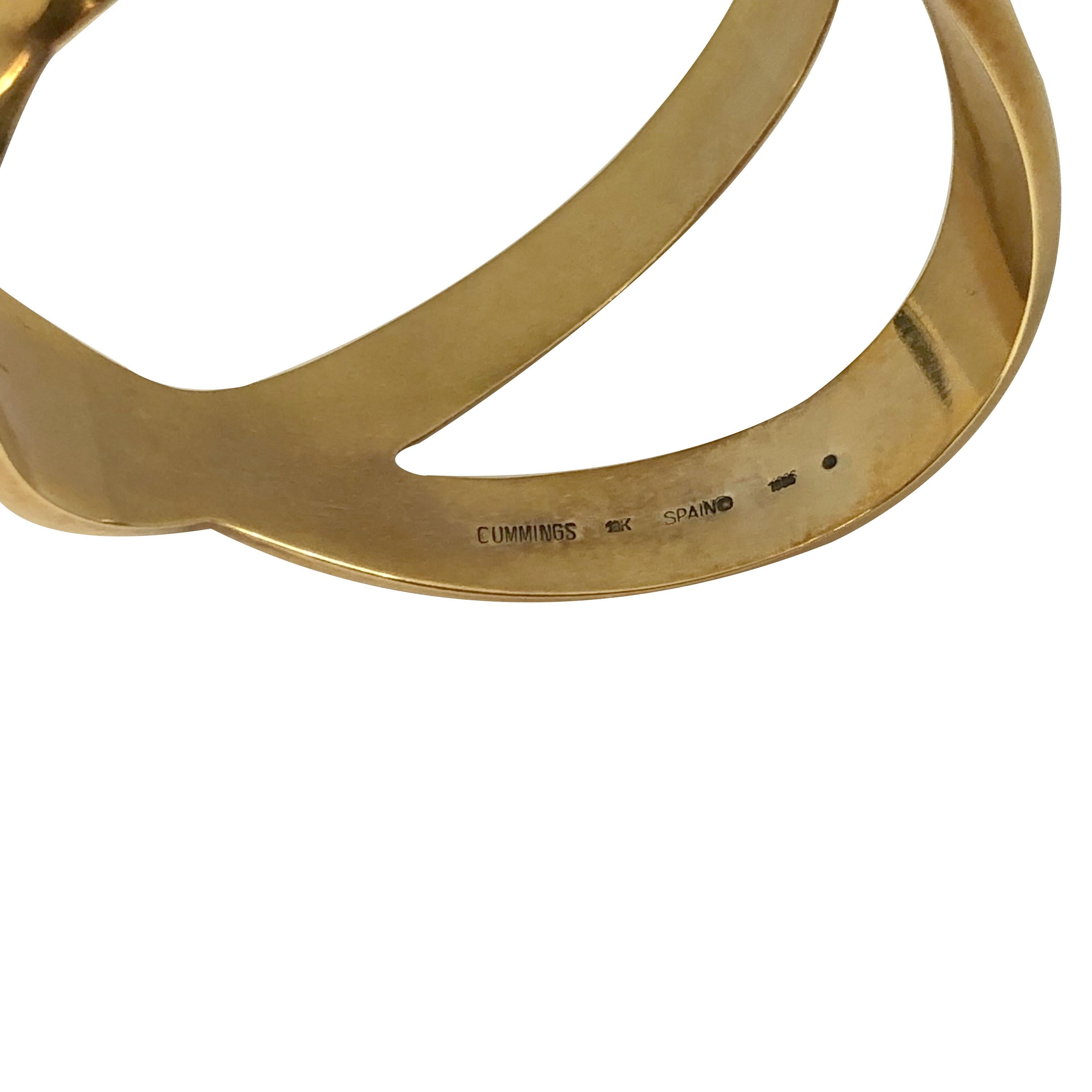 Angela Cummings Yellow Gold Cuff Bracelet In Excellent Condition In Chicago, IL