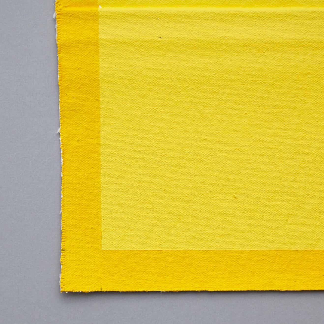 British Ángela de la Cruz Pinch Yellow Contemporary Artwork, 2015 For Sale