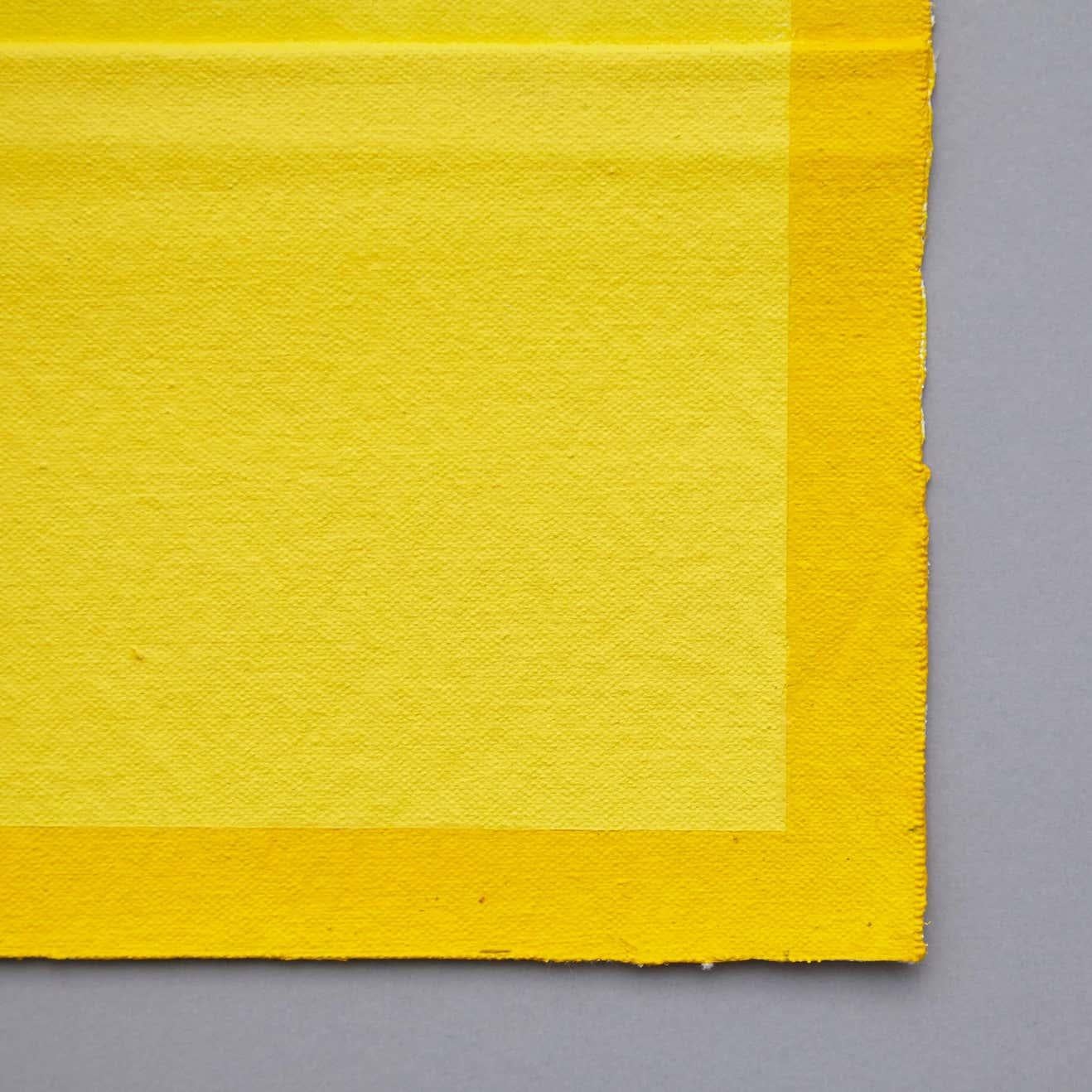 Ángela de la Cruz Pinch Yellow Contemporary Artwork, 2015 In Good Condition For Sale In Barcelona, Barcelona