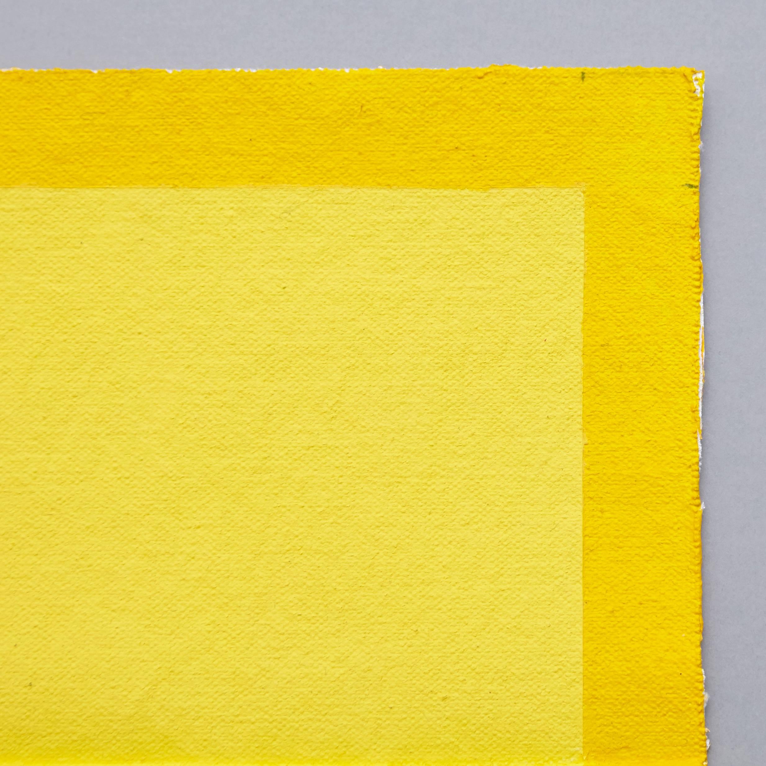 Canvas Ángela de la Cruz Pinch Yellow Contemporary Artwork, 2015