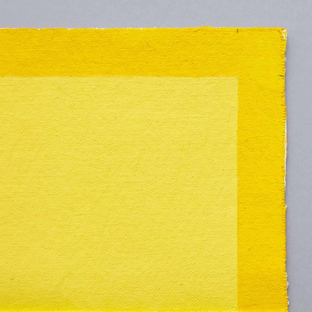 Canvas Ángela de la Cruz Pinch Yellow Contemporary Artwork, 2015 For Sale
