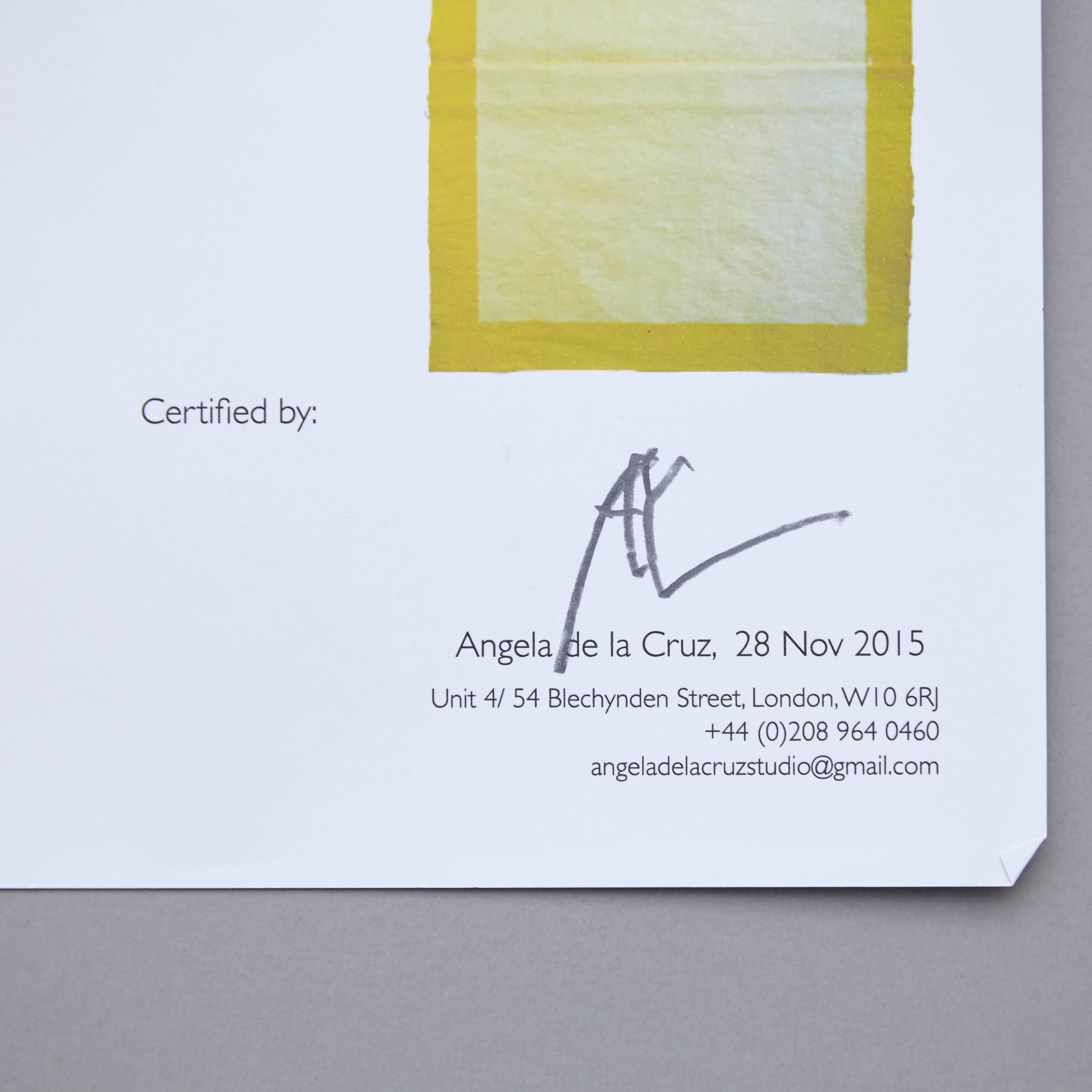 Ángela de la Cruz Pinch Yellow Contemporary Artwork, 2015 3