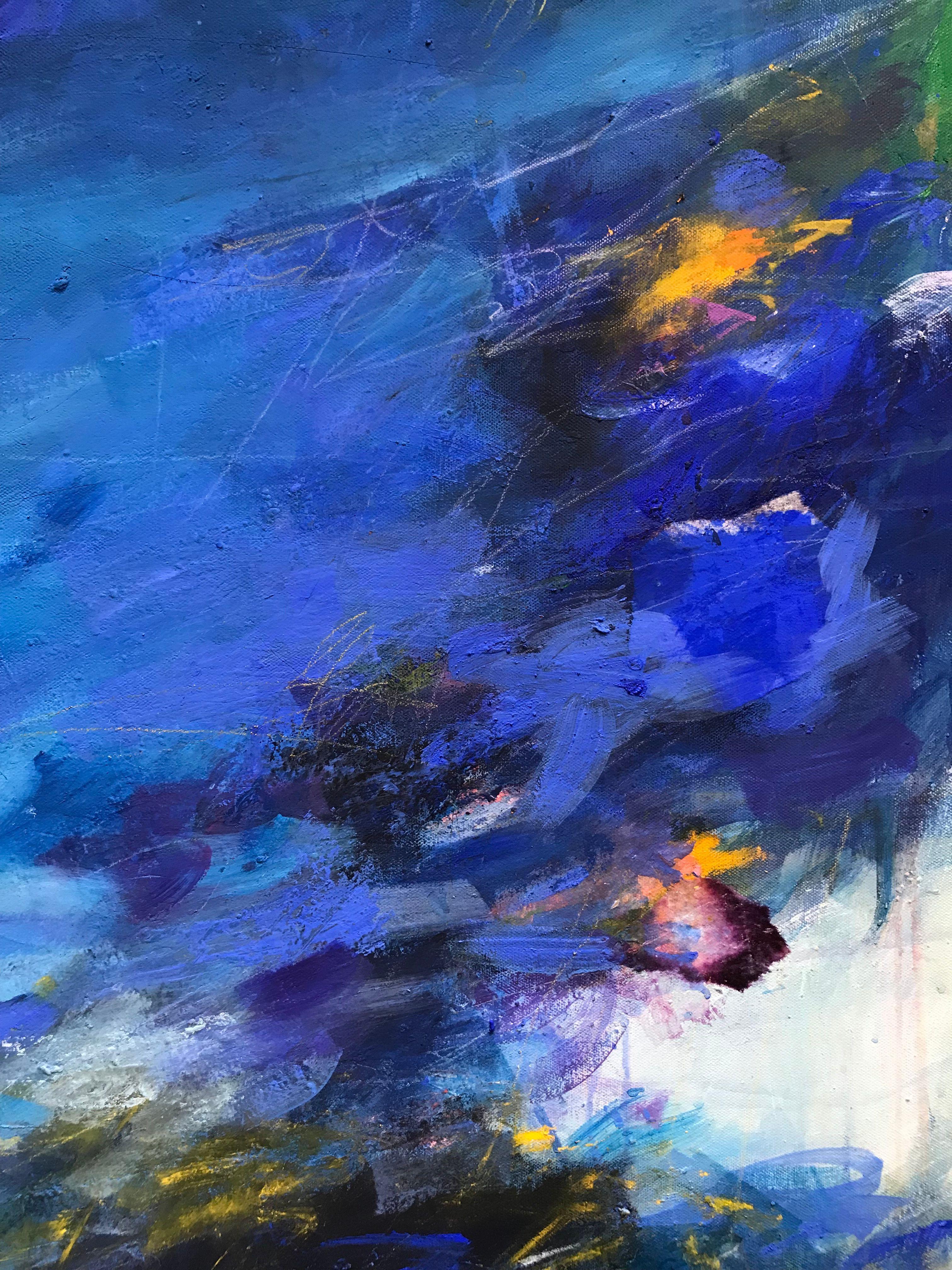 Autumn Blues, Painting, Acrylic on Canvas 4